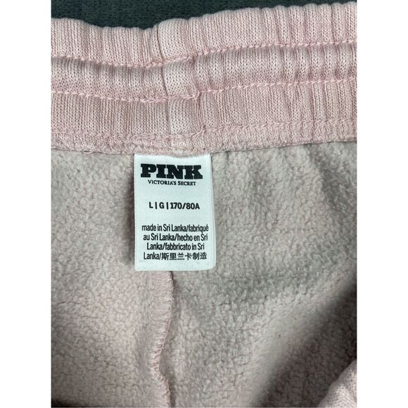 PINK Sweatpants‎ Women L Pink Wide Leg Lounge High Rise Track Pants Athleisure - Picture 8 of 10